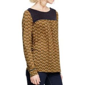 BODEN Chepstow Tencel Leaf Print Jersey Top Size 6